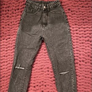 Black shein mom jeans